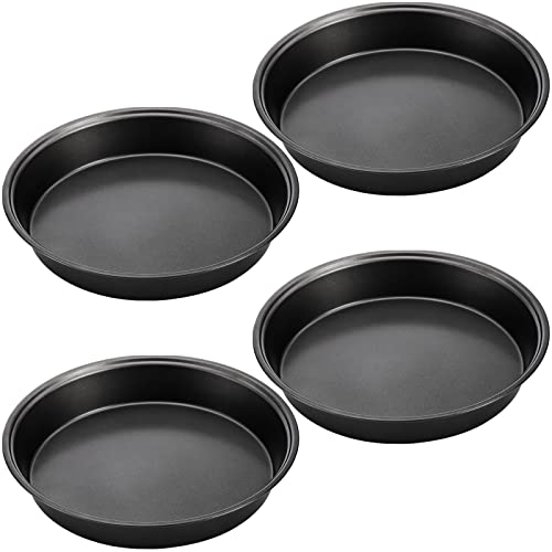 Tosnail 4 Pack 9" Nonstick Round Cake Pan Set for Baking Layer Cake Pans Pie Tart Pizza