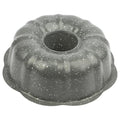 David Burke 9" Fluted Bake Pan – Carbon Steel Bundt Cake Pan – Gray Speckle - color: Gray Speckle, size: 9" Fluted Bake Pan