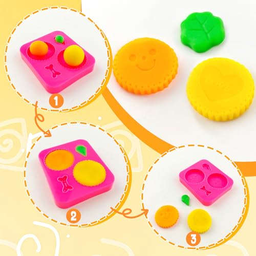 Dough Play Tools for Kids,84pcs Basic Dough Play Toys Includes Cutters,Roller,Rolling Pins,Safety Scissors,Plastic Knife,Fruit Vegetable Molds,Kitchen Tools - style: 84pcs