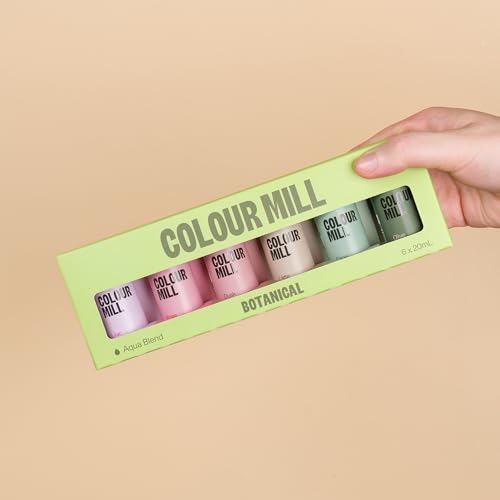 Colour Mill Botanical Pack Aqua Blend Water-Based Food Coloring, 20 Milliliters Dusk, Latte, Lilac, Olive, Rose & Sage - color: Botanical Pack