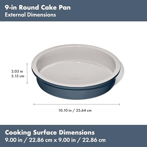 OXO Good Grips Non-Stick Pro Ceramic Coated 9-Inch Round Cake Pan - color: Storm Blue, size: 9" Round Cake Pan