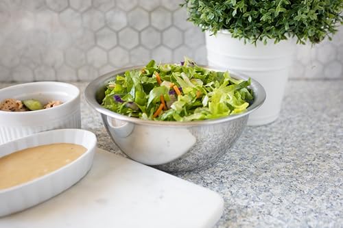 Fox Run Stainless Steel Small Mixing Bowl, 7.25 x 7.25 x 3.75 inches, Metallic - color: Stainless Steel, size: 1.25 Quart