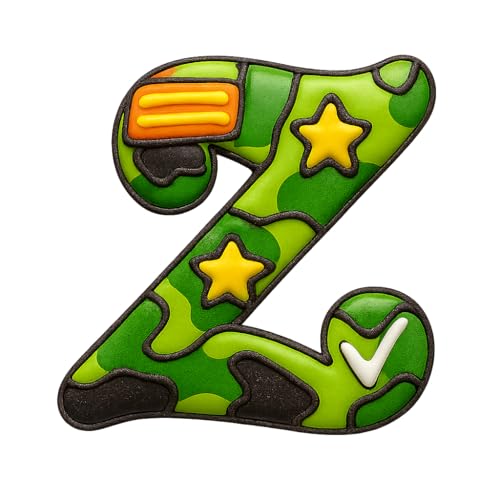 Mighty Gadget Fancy Cursive Letter A to Z Cookie Cutter - 4" Tall Alphabet Baking Mold (Random Color) (Z) - color: Z