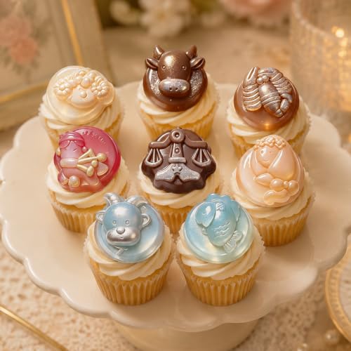 12 Constellation Animal Silicone Mold for Chocolate, Jello, Soap - color: Pink-XY039