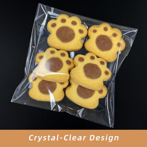 4x4 Inch Cookie Bags, 120 Pcs Clear Self Sealing Cellophane Treat Bags for Candy, Jewelry, Gift Wrapping, Party Favors, Crafts, Cookie Wrappers Self Adhesive - size: 4x4 Inch