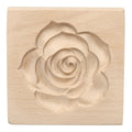 HARFINGTON Wooden Cookie Mould - 3.94" x 3.94" Rose Carved Baking Tool - style: Rose