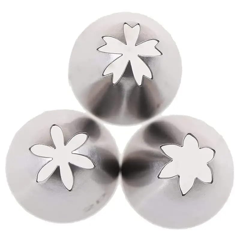 3pcs Large lcing Piping Tips, 39.37inch 2D 2F CakeCupcake Decorating Tip Set Kit, Star Drop Flower RosePetal Frosting Tip Pastry Nozzles, Baking Tools, KitchenGadgets
