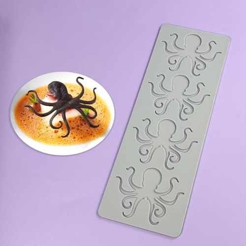 mostsom Silicone Fondant Mold Octopus ShapeChocolate Candle Making Molds Non-Stick Resin Art Mould Cake Decorating Tools DIY Craft Party Baking Supplies (C_ Octopus) - size: C_ Octopus