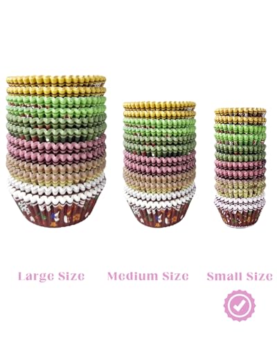qiqee Christmas Gingerbread Cupcake Liners, 300 Count, Mini Size