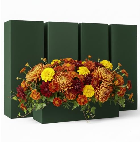 XCEL Floral Foam Blocks - Reusable, Weather Resistant Craft Foam for Artificial Flower Arrangements, Faux Florist Foam Planters Florist Supplies (Green 9" x 3" x 3" - 8 Pack) - color: Green 9" X 3" X 3" - 8 Pack