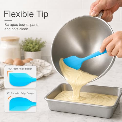 6-Piece Premium Silicone Spatula Set - Heat Resistant, Dishwasher Safe Turner, Nonstick Silicone Spatulas for Kitchen Use, Cooking