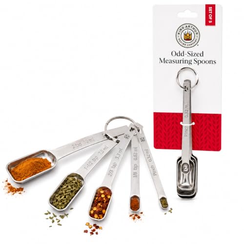 King Arthur Baking Company Odd-Sized Measuring Spoons, 18/8 Stainless Steel, 5-Piece Set, Precision Measures, For Baking And Cooking - style: Stainless Steel, 5-Piece Set