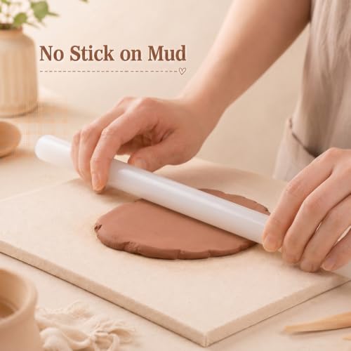 13 Inch X 0.98 Inch PP Non-stick Fondant Clay Rolling Pin
