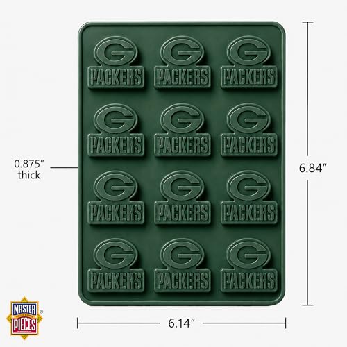 MasterPieces Game Day Set - FanPans NFL Green Bay Packers - Silicone Ice Cube Trays Two Pack - Dishwasher Safe - style: Green Bay Packers