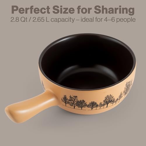 Swissmar Jura Ceramic Fondue Pot Replacement, 2.65 Liter Capacity Size