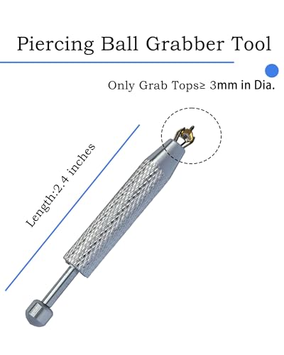 Piercing Taper Piercing Ball Grabber Tool Kit 14G 16G 18G and 20G Piercing Taper Insertion Tools for Flat Back Internal,External,Threadless Piercing Jewelry - style: Grabber&Tapers&Clamps
