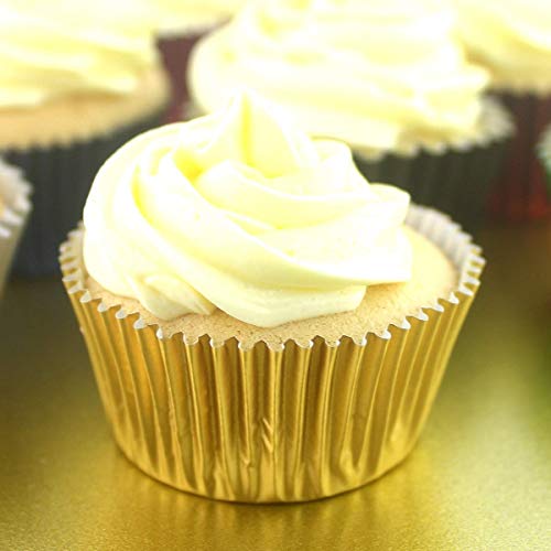 300 Pcs Mini Foil Cupcake Liners Muffin Paper Baking Cups, Gold - color: Gold