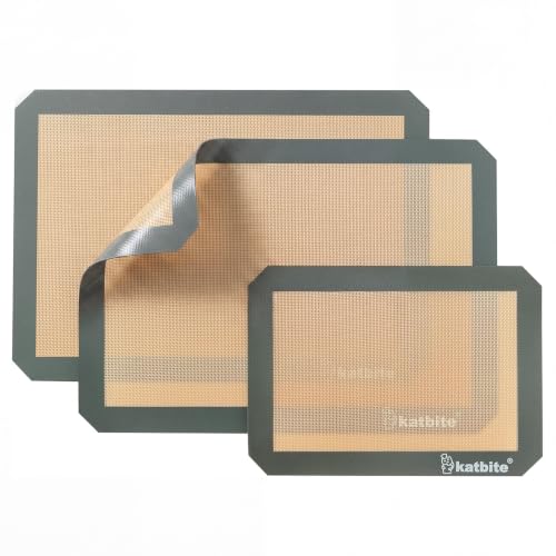 Katbite Silicone Baking Mat Set of 3 Grey - color: Gray 3 Pack
