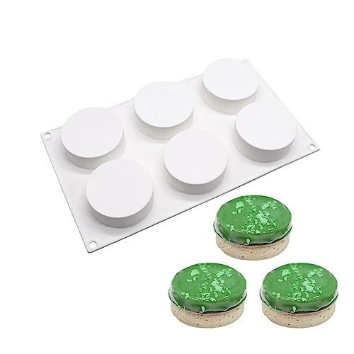 mostsom Silicone Cake Mold Round Cylinder for Baking Cookie Chocolate Resin - size: Round K_11.8 X 6.8 X 1.2 inch