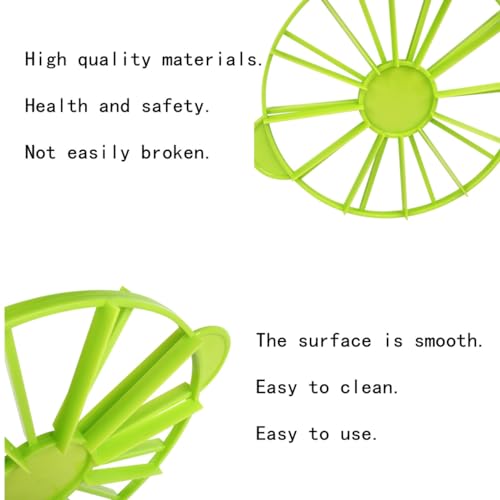 Pie Slicer Marker, Round Cake Slice, Double Sided Cake Portion Marker 10 or 12 Slicers Cheesecake Cutter Divider for DIY Cooking Baking Tool (Green)