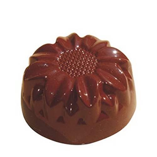 Polycarbonate Chocolate Mold DIY Candy Mould Clear Hard Plastic Bakeware Pastry Tools Thrysanthemum Flower (19363) - color: 11