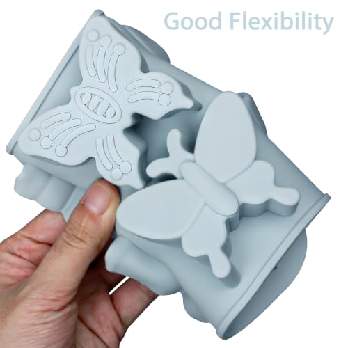 Butterfly Silicone Baking Mold, 6-Cavity Chocolate Candy Soap Mold - color: Blue(Butterfly)-R0354