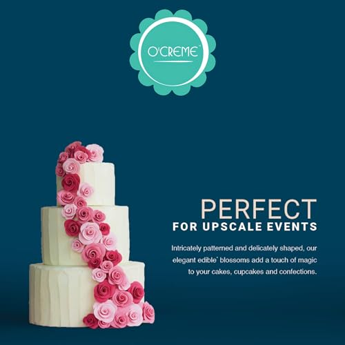 O'Creme Gumpaste Anemone Flowers Edible Cake Toppers Pastel Pink - style: Pastel Pink 4"