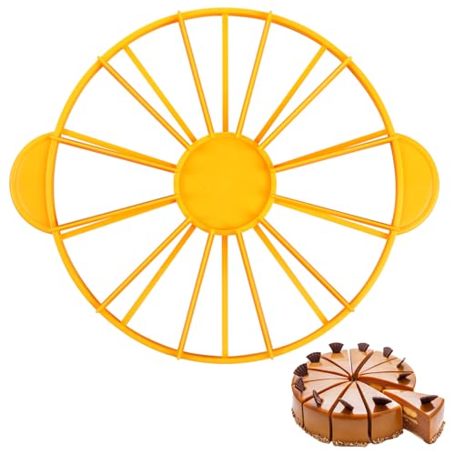 Cake Portion Marker, Double Sided 10 or 12 Slices Cake Cutter Marker for Even Slices, Yellow - color: Yellow