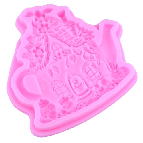Tea Pot House Silicone Mold Fairy Home Fondant Molds Set Of 2 - color: Style K