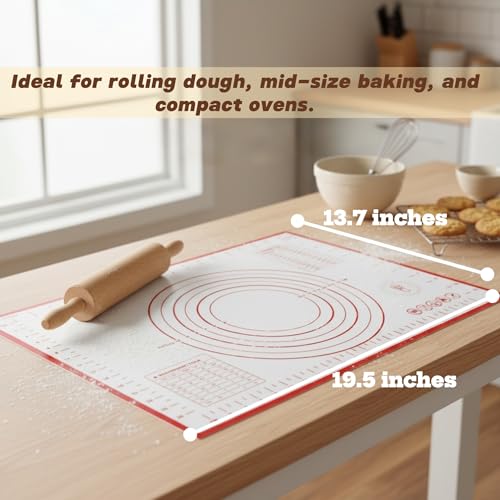 Silicone Baking Mats - Non-Stick Pastry Mat, 3/4 Sheet Size, Pack of 3 - size: 3/4 Size (Pack of 3)