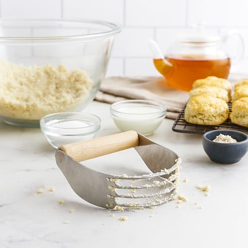 Mrs. Anderson’s Baking Professional 5-Blade Pastry Cutter and Dough Blender, Stainless Steel Blades with Wood Handle - style: Bladed Pastry Blender, Wood Handle