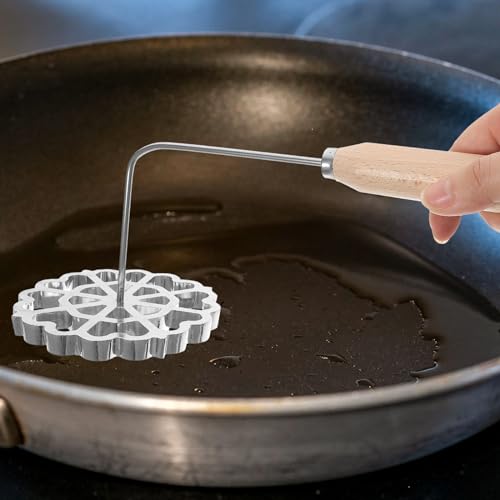 Lurrose Funnel Cake Maker: Rosette Iron - Pizzelle Iron Star Waffle Moulds - size: 32X12X12CM