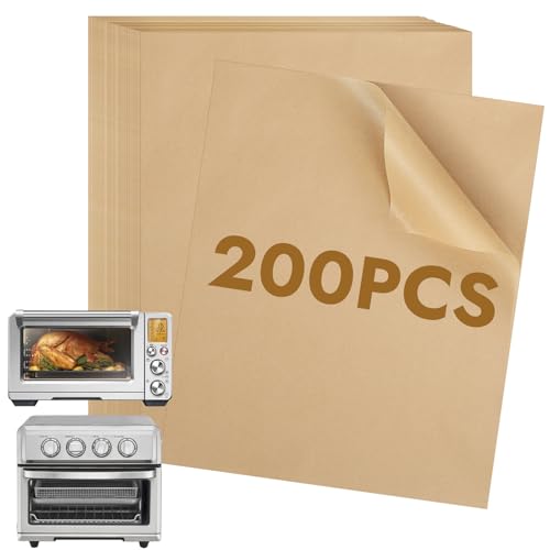 BYKITCHEN 200PCS 11 x 9in Disposable Air Fryer Parchment Paper Sheet Liners - size: 9 x 11 Inch-200pcs