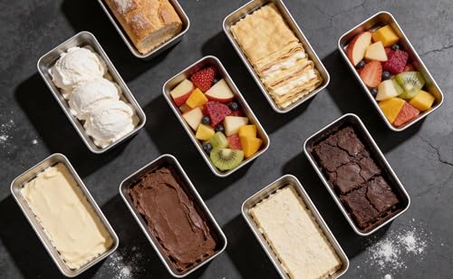 Leonyo 6.3x3.5IN Stainless Steel Mini Loaf Pans for Baking Bread, 4 Pack - size: Small