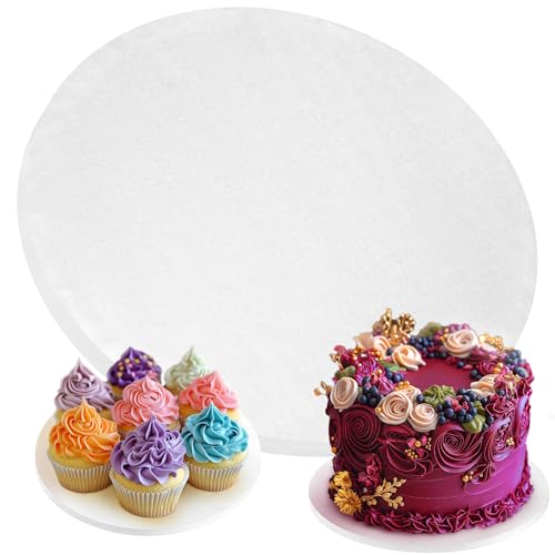 Cake Boards, 8 inch, White, Reusable Round Cake Drums - size: 1 Pack, 8 inch