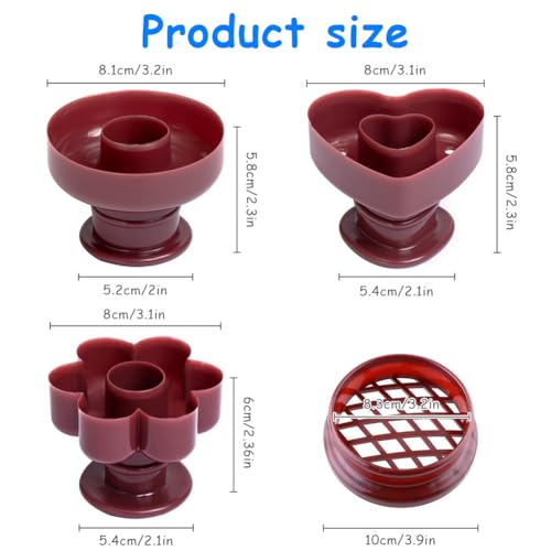 4 Pack Donut Maker Cutter, Creative Doughnut Molds, DIY Doughnut Cutter,Fondant Cake Bread Dessert Bakery Mould, Biscuit Stamp Mould, Kitchen Baking Tool