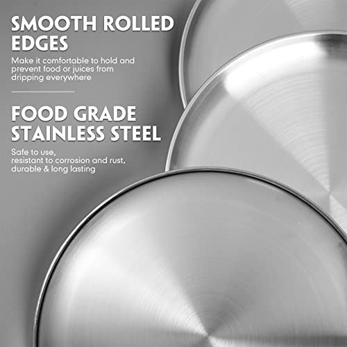 8 Pieces Silver Pizza Pans 10 Inch Bakeware - color: Silver, size: 10 Inch