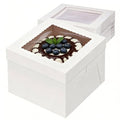 24 Pack Cake Boxes 12 Inch, White Bakery Boxes for Transport Bundt, Cajas Pasteles, Cookie, Pastries, Pie, Wedding, Birthday Tall Multi Layer Cake 12x12x8 in - size: 12x12x8"