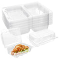 TOFLEN Sturdy Plastic Hinged Food Containers with Clear Lids, 40 Pack