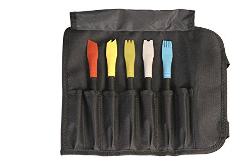 Mercer Culinary Silicone Plating Brush Set- 5 Brushes and a Carrying Case - style: 6-Pc. Silicone Brush Set