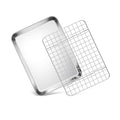 Homikit Toaster Oven Pan with Rack (1 Small Baking Sheet+1 Rack), 9” x 7” - size: 9*7 Inch