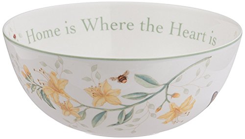 Lenox Butterfly Meadow "Home Is Where The Heart Is" Serving Bowl - style: Bowl, Sentiment