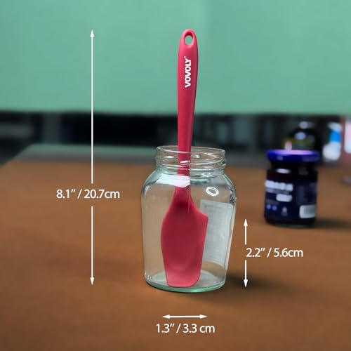 Mini Silicone Spatula, 8" Curved Small Spatula with Shallow Bowl, Mixed,4Pc - color: Assorted