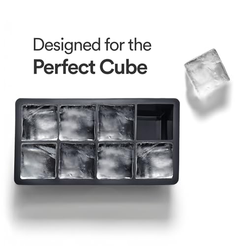 Large Ice Cube Silicone Molds Sphere & Cube Combo Funnel, Combo 6+8 (Black) - color: Combo FS 8+6 (Black)