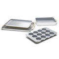 Caraway 5-Piece Non-Stick Ceramic Bakeware Set - color: White, size: 5 Pieces
