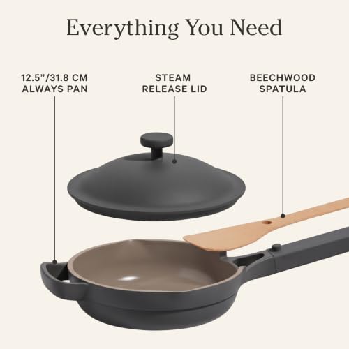 Our Place Large Always Pan, 12.5" Ceramic Nonstick Pan - color: Char, size: 12.5"