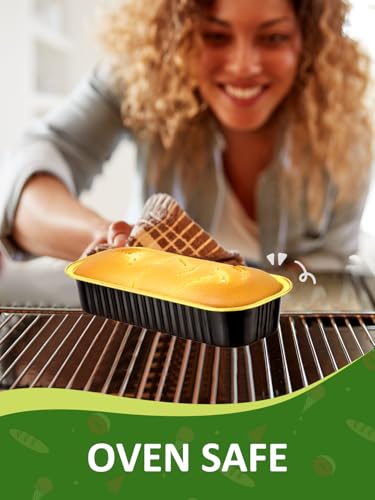 NEEBAKE 150 Pack 6.8 oz Disposable Mini Loaf Pans with Lids and Spoons - 6.5x2.5x1.2 Mixed Color Aluminum Loaf Pans, Small Aluminum Tin Foil Baking Pan, Food Containers for Baking, Cakes, Bread - color: Mixed Color