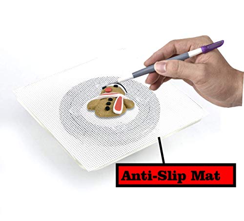 SANGLE SOPFFY 6.4-Inch Square Acrylic Cookie Turntable with Non-Slip Mat | Cake & Cupcake Decorating Rotary Stand (6.4 Inch) - size: Turntable