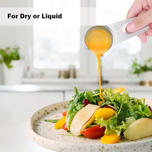 Measuring Cups Set, 7PCS Stainless Steel Engraved Markings Kitchen - size: 7PCS