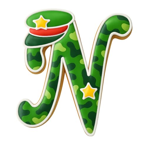 Mighty Gadget Fancy Cursive Letter A to Z Cookie Cutter - 4" Tall Alphabet Baking Mold (Random Color) (N) - color: N